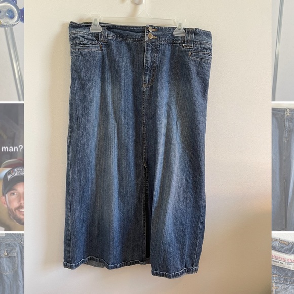 Faded Glory Dresses & Skirts - Long Denim Jean Skirt Size 16 Modest Church XL